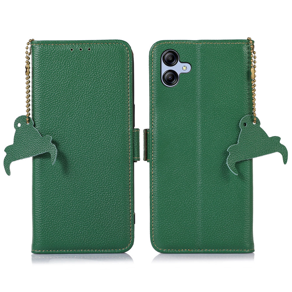 For Samsung Galaxy F14 5G Phone Wallet Case RFID Blocking Genuine Cow Leather Stand Cover For Samsung Galaxy F14 5G Phone Wallet Case RFID Blocking Genuine Cow Leather Stand Cover